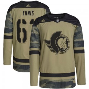 Men's Adidas Ottawa Senators Tyler Ennis Camo Military Appreciation Practice Jersey - Authentic