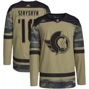 Men's Adidas Ottawa Senators Zach Senyshyn Camo Military Appreciation Practice Jersey - Authentic