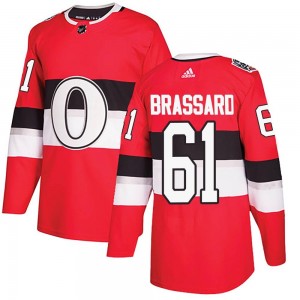 Youth Adidas Ottawa Senators Derick Brassard Red 2017 100 Classic Jersey - Authentic