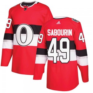Youth Adidas Ottawa Senators Scott Sabourin Red 2017 100 Classic Jersey - Authentic