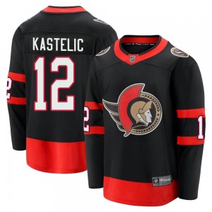Youth Fanatics Branded Ottawa Senators Mark Kastelic Black Breakaway 2020/21 Home Jersey - Premier