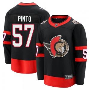 Youth Fanatics Branded Ottawa Senators Shane Pinto Black Breakaway 2020/21 Home Jersey - Premier