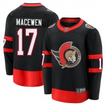 Youth Fanatics Branded Ottawa Senators Zack MacEwen Black Breakaway 2020/21 Home Jersey - Premier